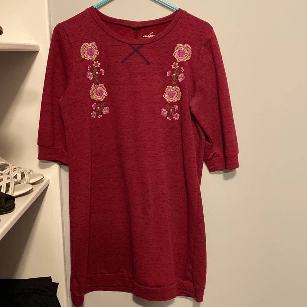 A beautiful, sweater dress. Goes great with boots in the Fall.